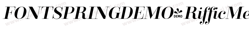 FONTSPRINGDEMO-RifficMediumBold字体转换