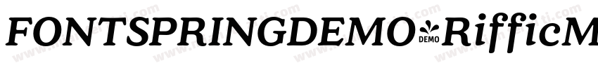 FONTSPRINGDEMO-RifficMediumBold字体转换
