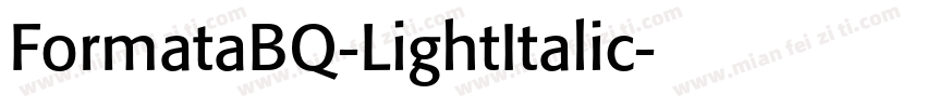 FormataBQ-LightItalic字体转换