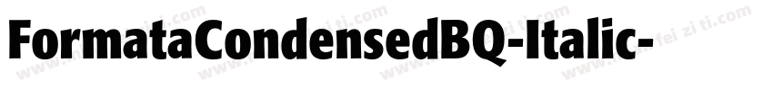 FormataCondensedBQ-Italic字体转换
