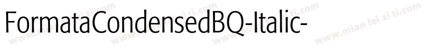 FormataCondensedBQ-Italic字体转换