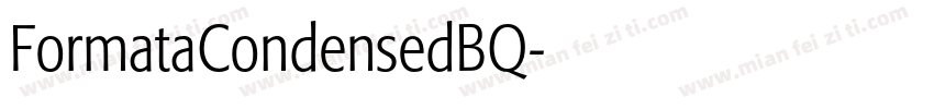 FormataCondensedBQ字体转换