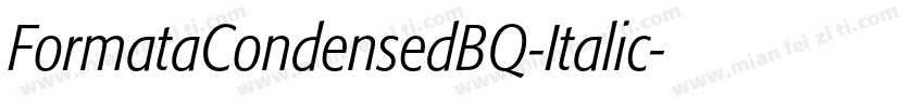 FormataCondensedBQ-Italic字体转换