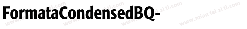 FormataCondensedBQ字体转换