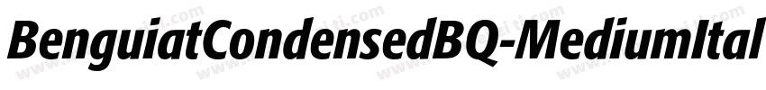 BenguiatCondensedBQ-MediumItalic字体转换