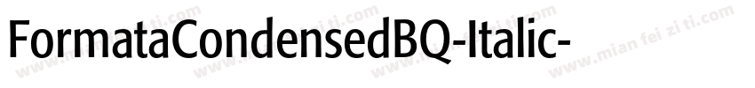 FormataCondensedBQ-Italic字体转换