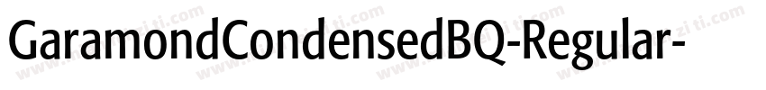 GaramondCondensedBQ-Regular字体转换