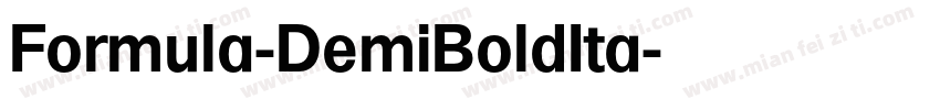 Formula-DemiBoldIta字体转换