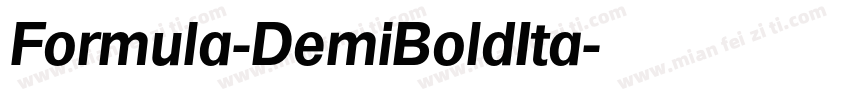 Formula-DemiBoldIta字体转换