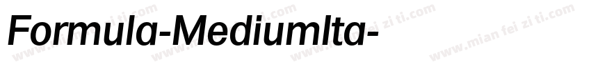 Formula-MediumIta字体转换