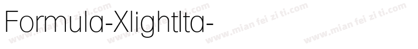 Formula-XlightIta字体转换