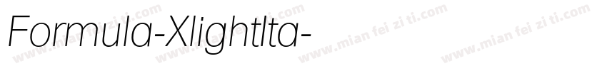 Formula-XlightIta字体转换