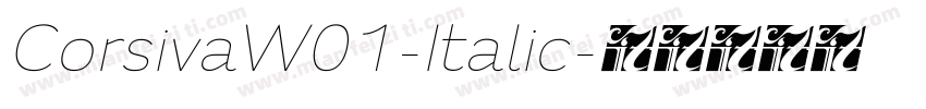 CorsivaW01-Italic字体转换