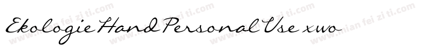 EkologieHandPersonalUse-xwo0字体转换