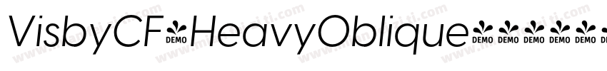 VisbyCF-HeavyOblique字体转换