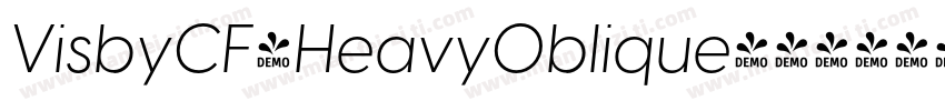 VisbyCF-HeavyOblique字体转换