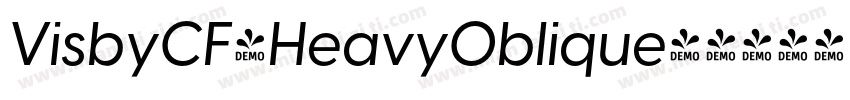 VisbyCF-HeavyOblique字体转换
