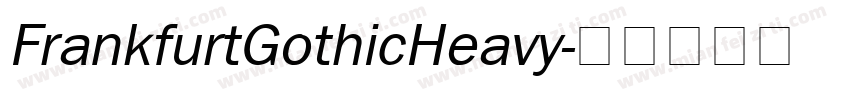 FrankfurtGothicHeavy字体转换