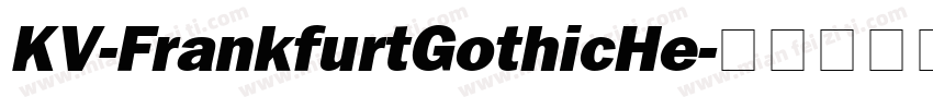 KV-FrankfurtGothicHe字体转换