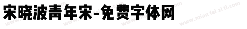 宋晓波青年宋字体转换