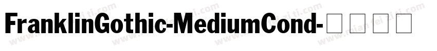 FranklinGothic-MediumCond字体转换