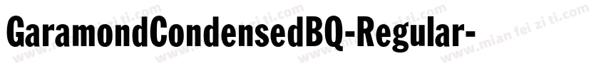 GaramondCondensedBQ-Regular字体转换