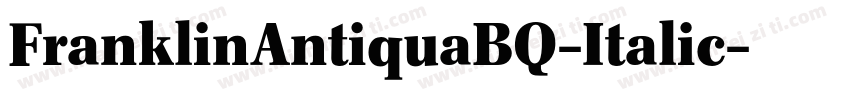 FranklinAntiquaBQ-Italic字体转换