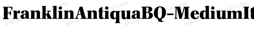 FranklinAntiquaBQ-MediumItalic字体转换