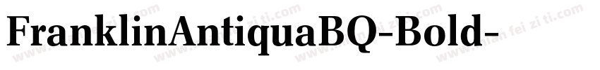 FranklinAntiquaBQ-Bold字体转换
