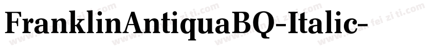 FranklinAntiquaBQ-Italic字体转换