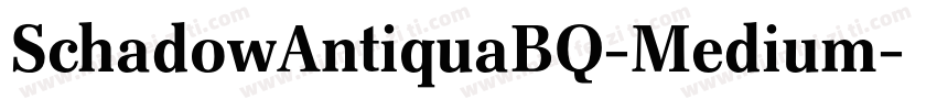 SchadowAntiquaBQ-Medium字体转换