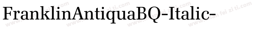 FranklinAntiquaBQ-Italic字体转换