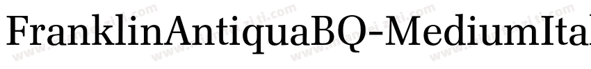 FranklinAntiquaBQ-MediumItalic字体转换