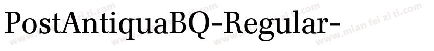 PostAntiquaBQ-Regular字体转换