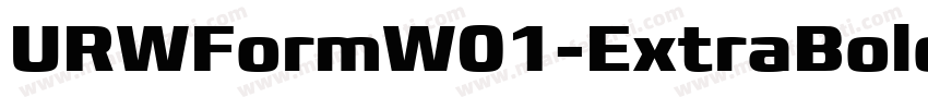 URWFormW01-ExtraBold字体转换
