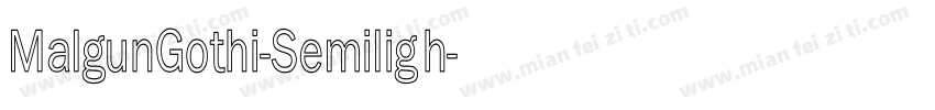 MalgunGothi-Semiligh字体转换
