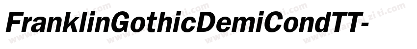 FranklinGothicDemiCondTT字体转换