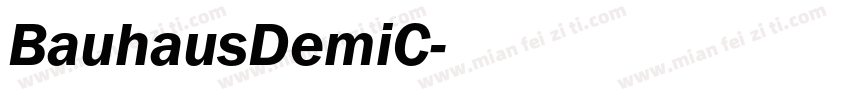 BauhausDemiC字体转换