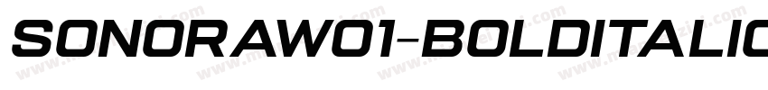 SonoraW01-BoldItalic字体转换