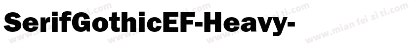 SerifGothicEF-Heavy字体转换