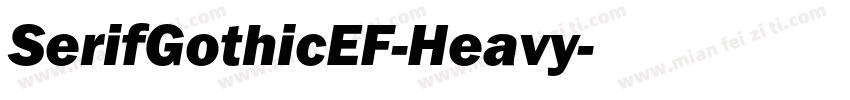 SerifGothicEF-Heavy字体转换