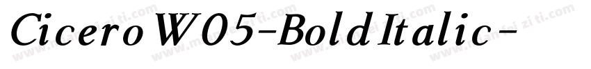 CiceroW05-BoldItalic字体转换