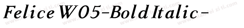 FeliceW05-BoldItalic字体转换