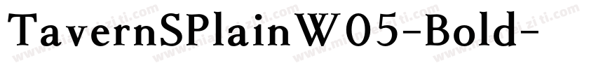 TavernSPlainW05-Bold字体转换