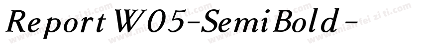 ReportW05-SemiBold字体转换
