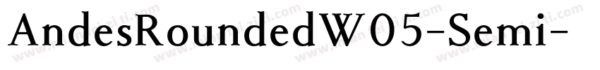 AndesRoundedW05-Semi字体转换