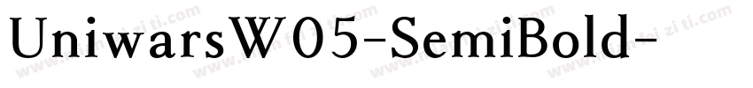 UniwarsW05-SemiBold字体转换