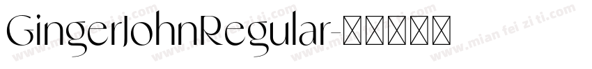 GingerJohnRegular字体转换
