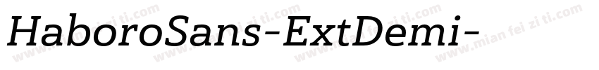 HaboroSans-ExtDemi字体转换