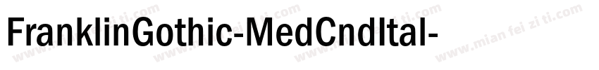 FranklinGothic-MedCndItal字体转换